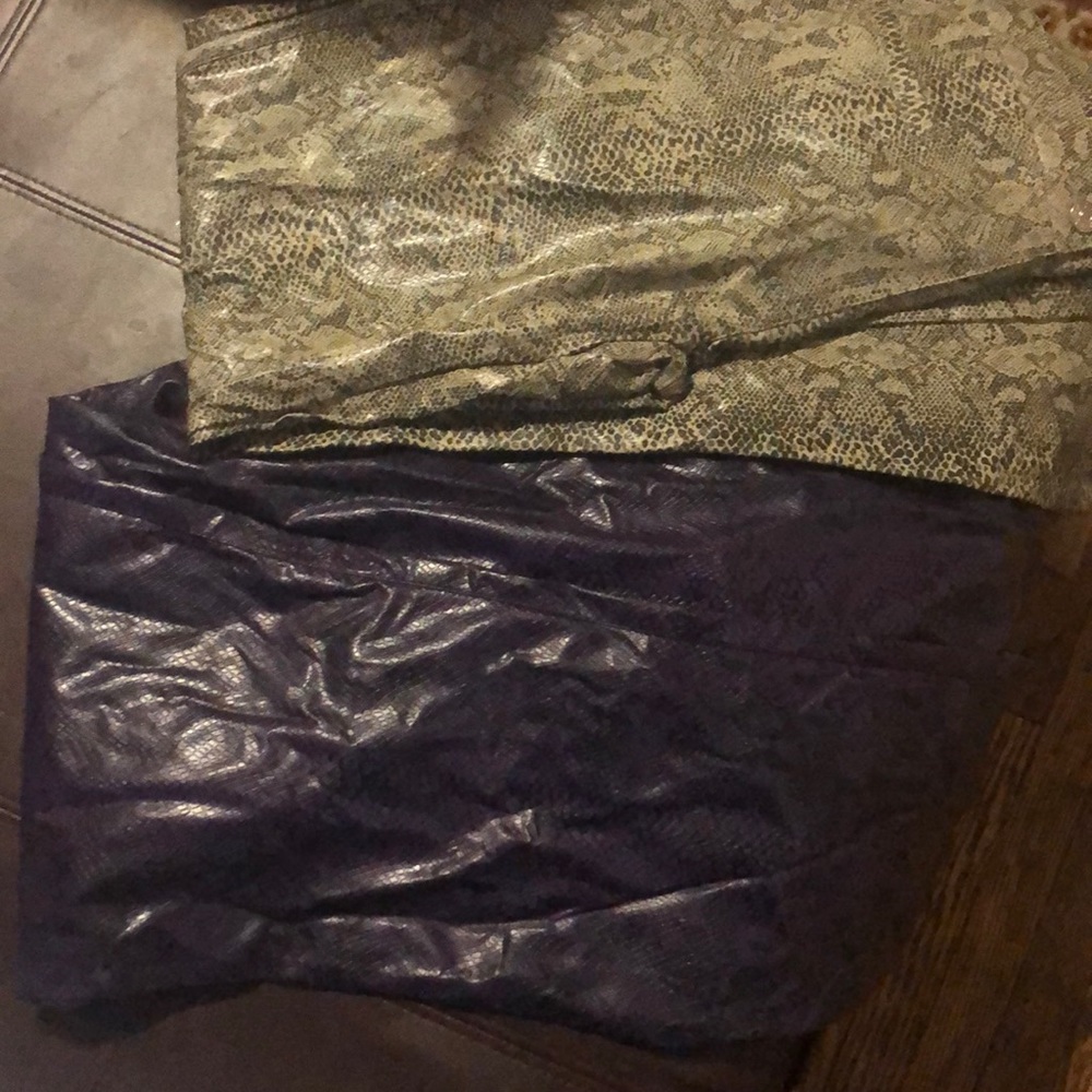 Two leather like pants size 10 new with tag